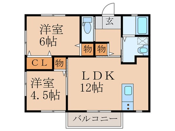 ライフステージ山野　Ａ棟の物件間取画像